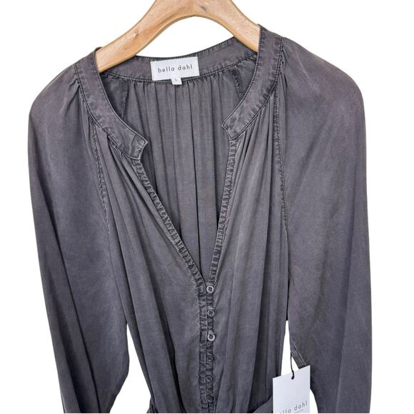 BELLA DAHL  button front raglan jumpsuit Dark Espresso Size Large NWT - Picture 11 of 14